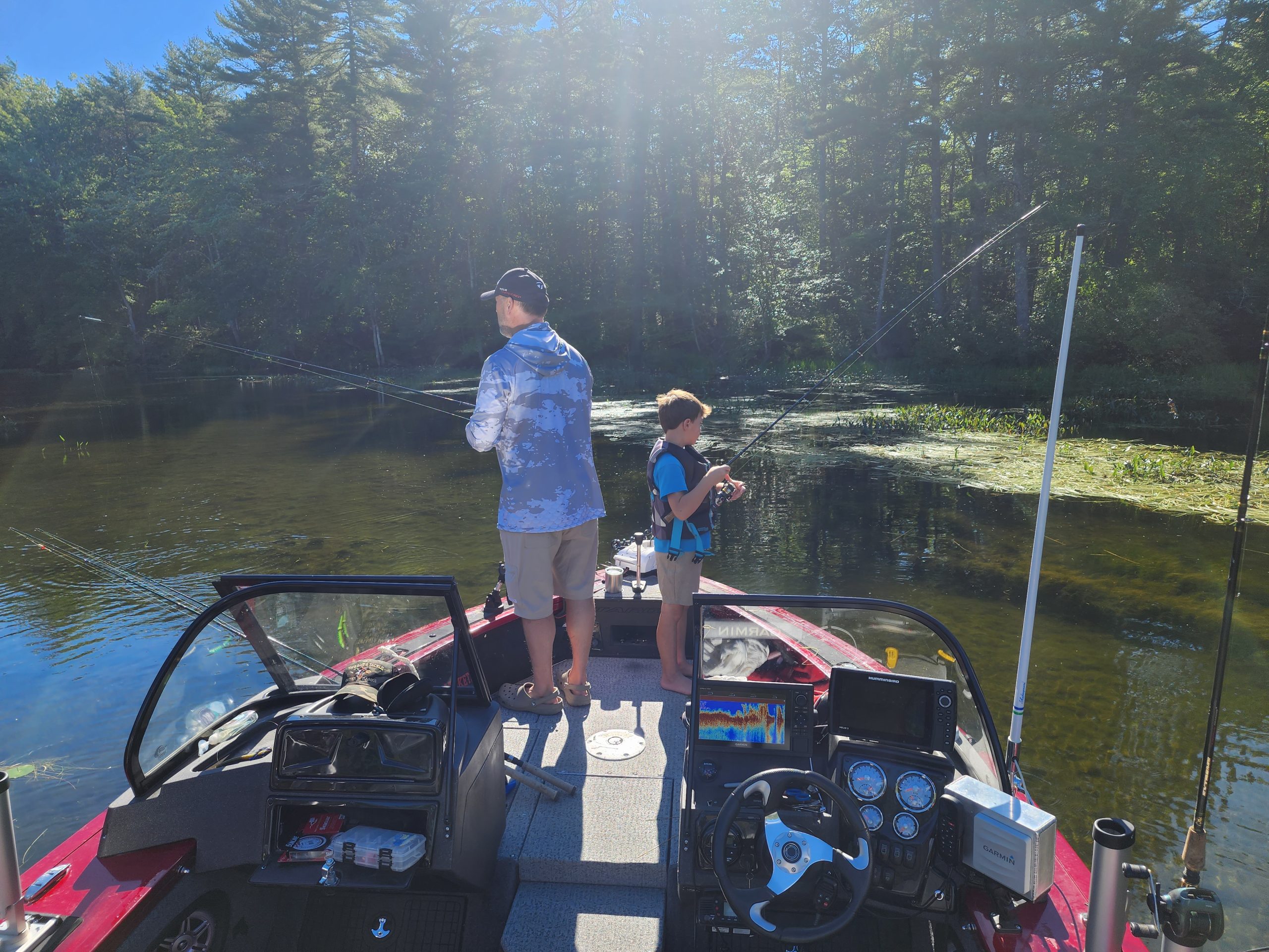 father son boat trip